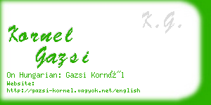 kornel gazsi business card